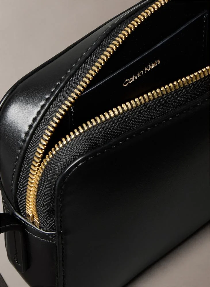 Calvin Klein Black Logo Detail Zip Through Crossbody for Women | Best Price UAE