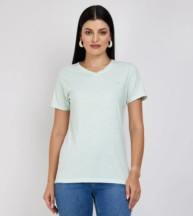 BEVERLY HILLS POLO CLUB Logo Embroidered V-Neck T-Shirt