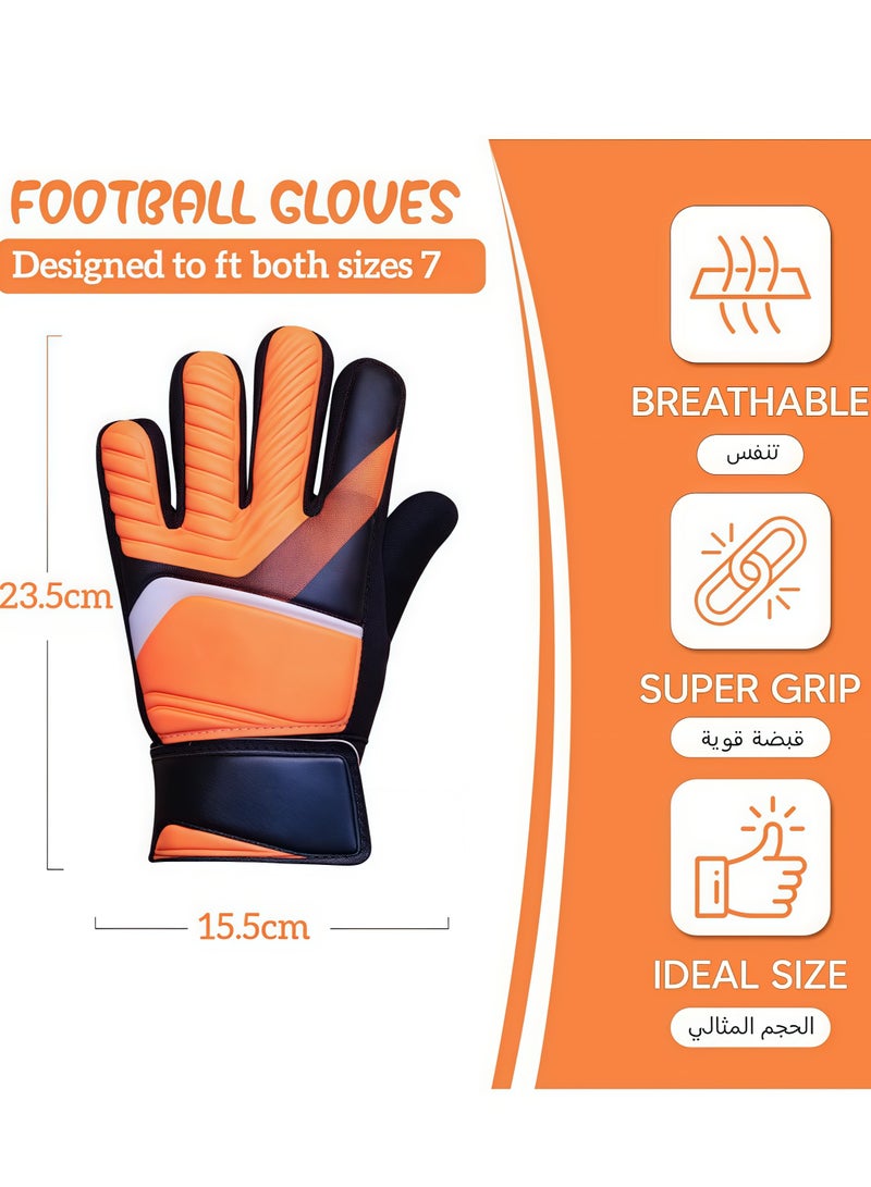 Generic Goalkeeper Gloves Soccer Gloves Finger Support Youth Soccer Gloves Kids Youth Soccer Goalkeeper Gloves - Suitable for Soccer, Goalkeeper, Goalkeeper Training Gloves Equipment  - Image 2