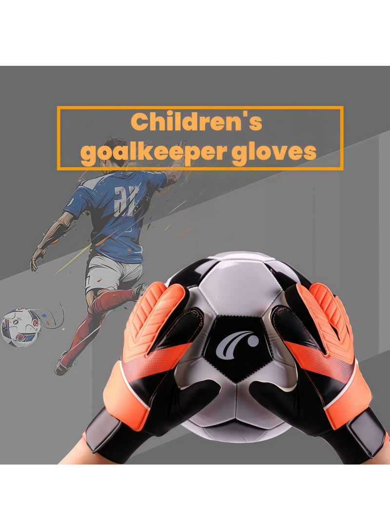 Children's Soccer Goalkeeper Gloves Football Gloves Finger Support Youth Soccer Gloves Kids Youth Soccer Goalkeeper Gloves - Suitable for Soccer, Goalkeeper, Goalkeeper Training Gloves Equipment - Image 2