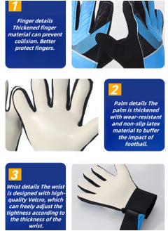Generic Goalkeeper Gloves Soccer Gloves Finger Support Youth Soccer Gloves Kids Youth Soccer Goalkeeper Gloves - Suitable for Soccer, Goalkeeper, Goalkeeper Training Gloves Equipment  - Image 4