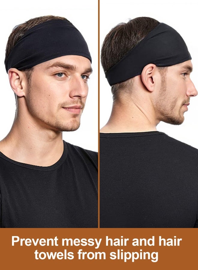 Tersely 5 Packs Headbands, Yoga Sports Headband, Non-Slip & Lightweight Mens Sweat Band, Womens Elastic Athletic Hair Band for Men, Working Out Sweatband - Image 3