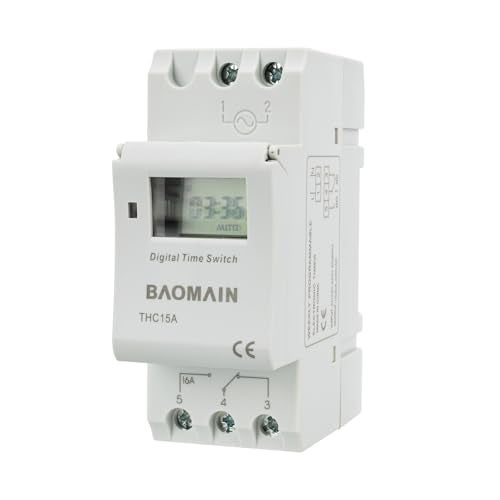 Baomain THC15A Digital LCD Power Weekly Programmable Timer Switch AC 220V - Image 1