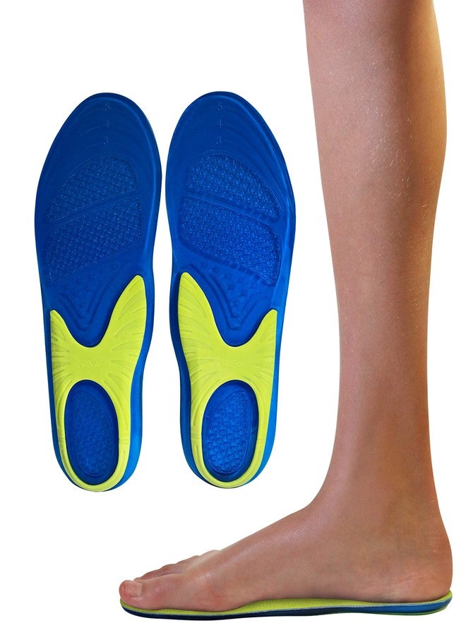 KidSole Children's Slim Gel + Memory Foam Hybrid Insole for Comfort, Cushion & Pain Relief. JellyFoam by KidSole ((24 CM) Kids Size 2-6) - Image 1