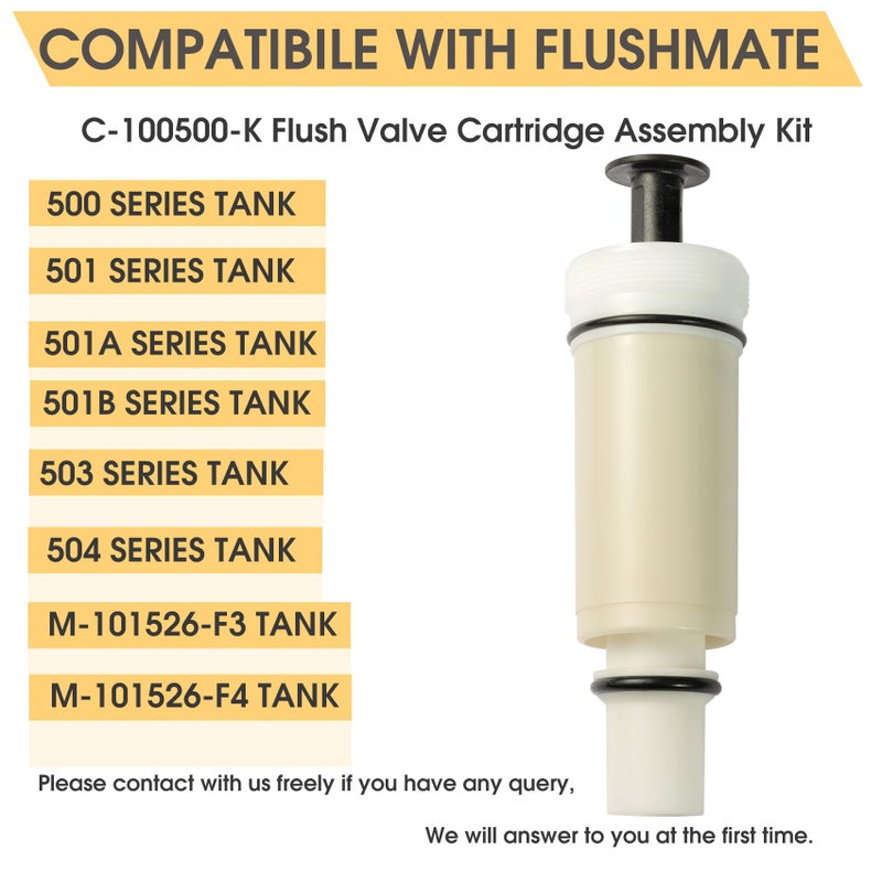 Saiyugty Upgraded C-100500-K C-100500-Kit Flush Valve Cartridge Assembly Kit For M-101526-F3 503 504 Series Duct Valve  1 Pack - Image 3