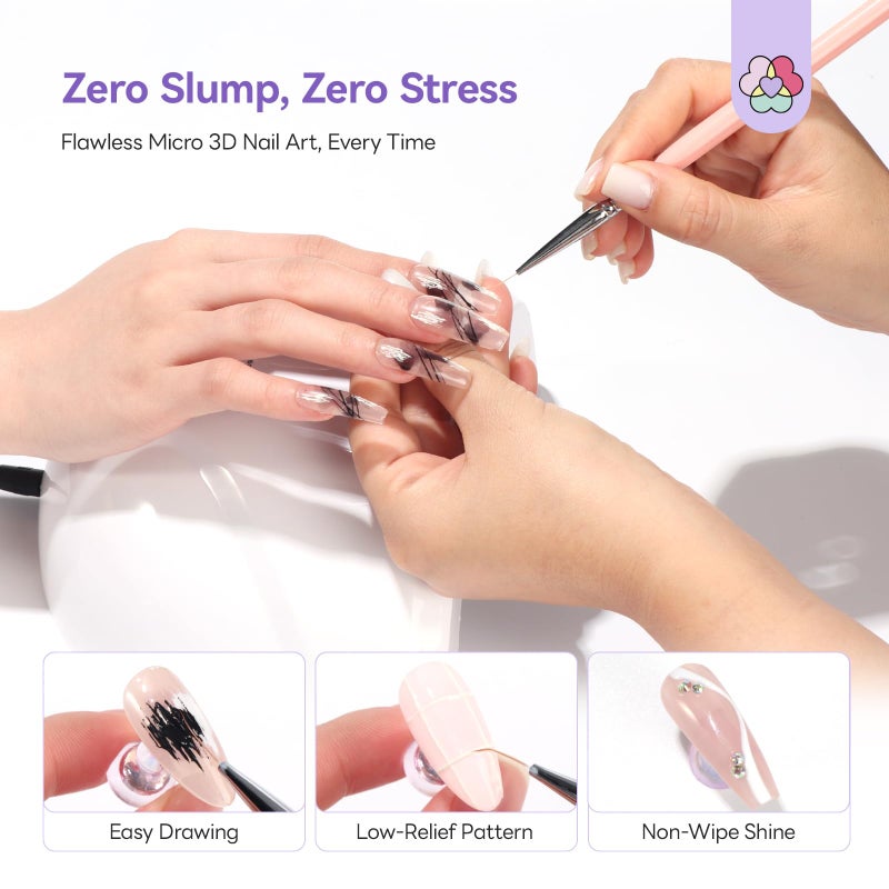 SAVILAND 3D Silicone Nail Art Molds: 5PCS Quick & Easy 3D Silicone Nail Molds with Flower Shell Letter Mold Reusable Clear Modeling Templates Tools for Fast Sculpting Design Home DIY Salon Manicure - Image 3