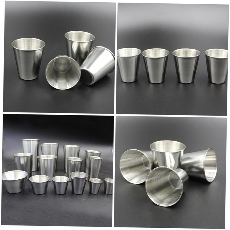 6 Piece Stainless Steel Wine Glasses Drinking Cups Set Portable Liquor Glasses For Home Bar Use Perfect Gift - Image 3