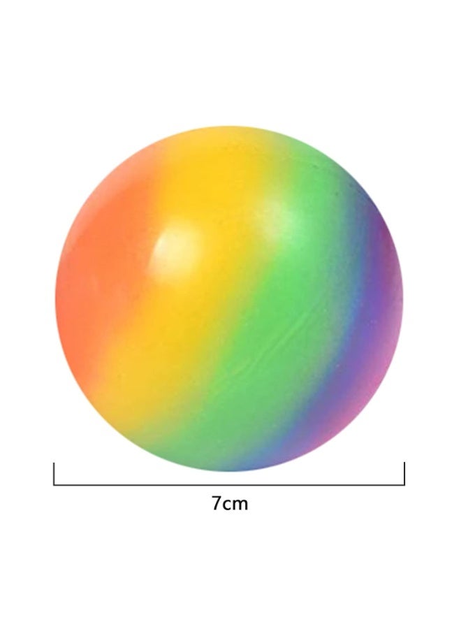 squishy Rainbow Stress Ball Squishy Toys Ball Anxiety Stress Relief Fidget Toy Sensory Ball Squeeze Toy for Kids Adults - Image 3