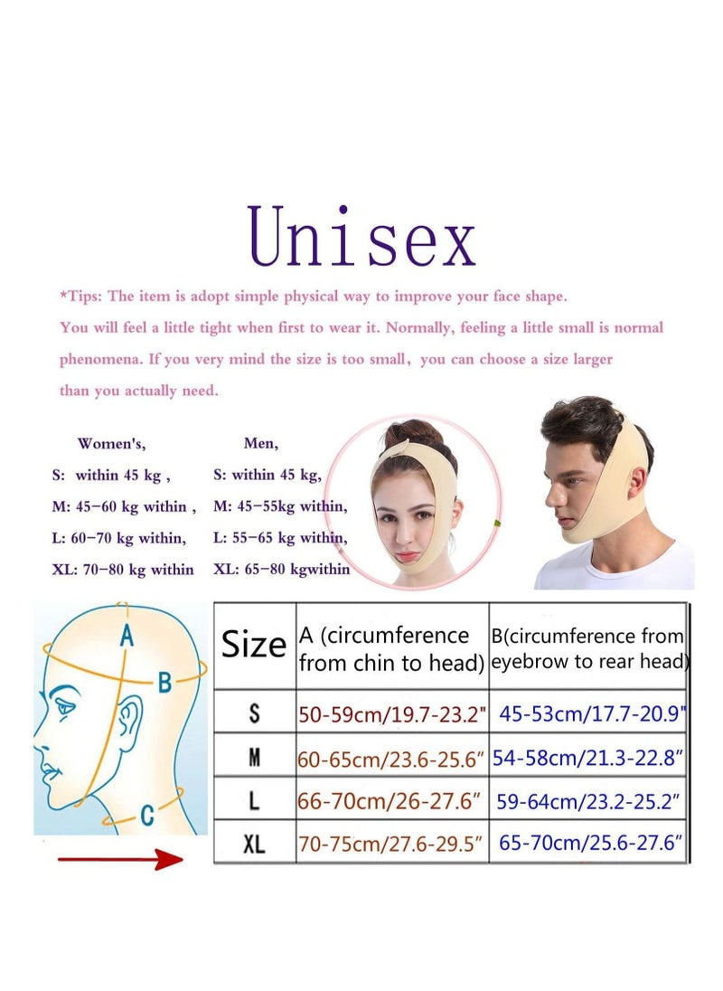 SYOSI - Facial Slimming Strap, Face Lifting Belt Pain-Free Anti Wrinkle Face Band, Double Chin Reducer Bandage, Breathable Ultra-thin Soft Face Belt Chin Remover, V Face Mask Partner - Image 1