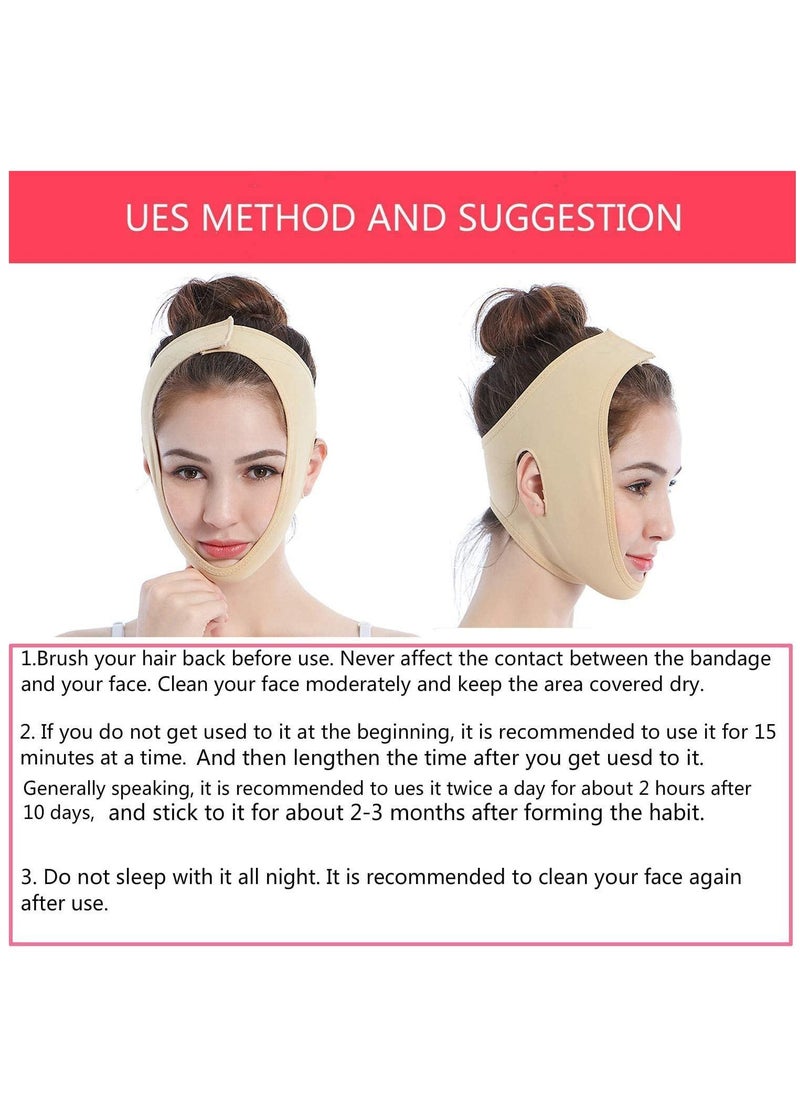 SYOSI - Facial Slimming Strap, Face Lifting Belt Pain-Free Anti Wrinkle Face Band, Double Chin Reducer Bandage, Breathable Ultra-thin Soft Face Belt Chin Remover, V Face Mask Partner - Image 1