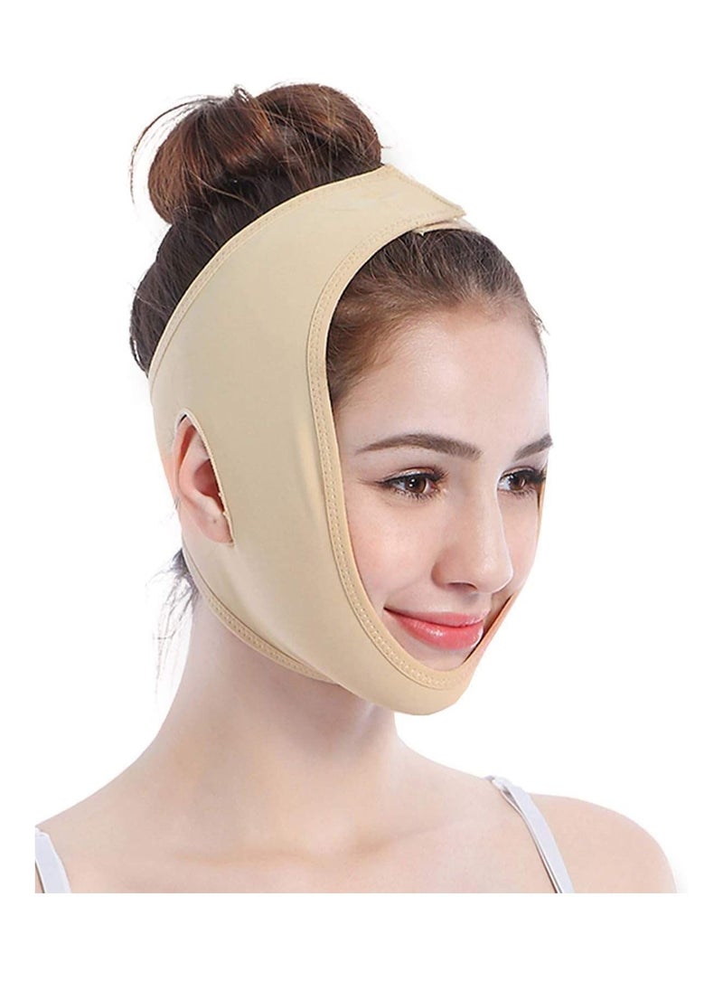 SYOSI - Facial Slimming Strap, Face Lifting Belt Pain-Free Anti Wrinkle Face Band, Double Chin Reducer Bandage, Breathable Ultra-thin Soft Face Belt Chin Remover, V Face Mask Partner - Image 1