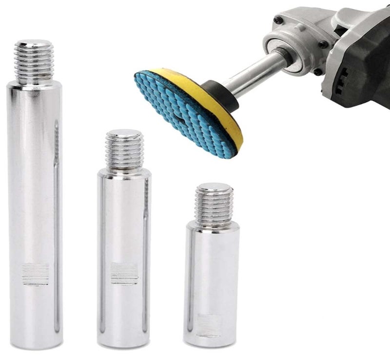 DIY Crafts Pack Of 1 Pc Red Metallic Silver 4inch M14 Stainless Steel Rotary Extension Shaft Thread for Flexible Rotary PolisherCar PolisherPolishing PadsBPack Of 1 Pc Red Metallic Silver - Image 1