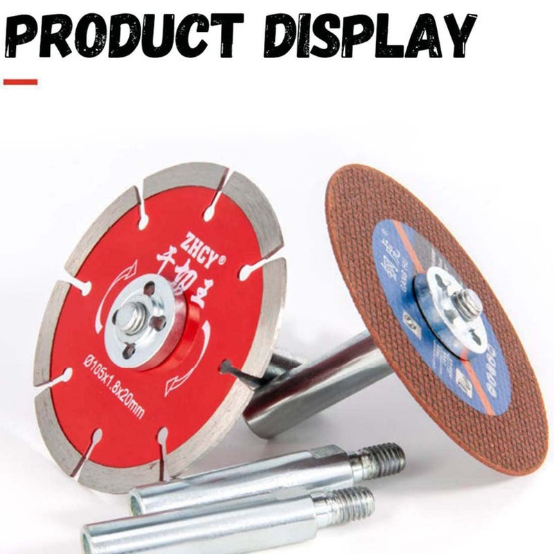 DIY Crafts Pack Of 1 Pc Red Metallic Silver 4inch M14 Stainless Steel Rotary Extension Shaft Thread for Flexible Rotary PolisherCar PolisherPolishing PadsBPack Of 1 Pc Red Metallic Silver - Image 4