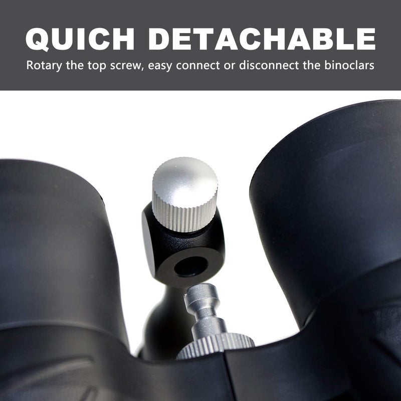 Staoptics Binocular Tripod Adapter Quick Release 1/4-20Inch Threading Detachable Mount for 8x32 8x36 8x40 8x42 10x50 12x60 15x60 15x70 20x80 25x70 Binoculars etc Model - Image 1