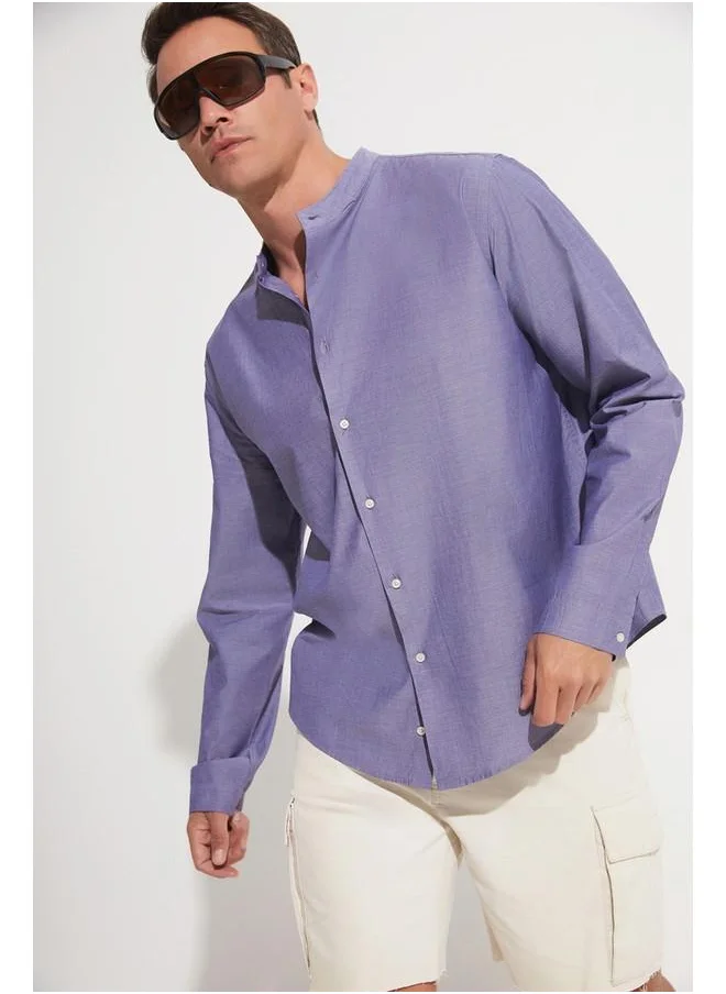 JUNE June Exclusive Men Long Sleeve Shirt Indigo