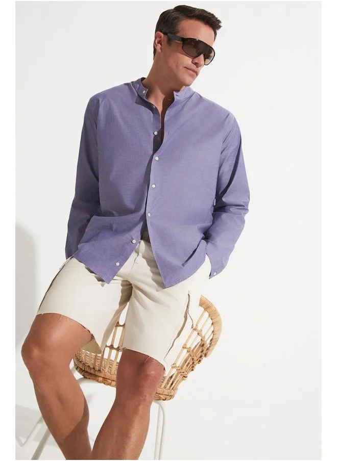 JUNE June Exclusive Men Long Sleeve Shirt Indigo