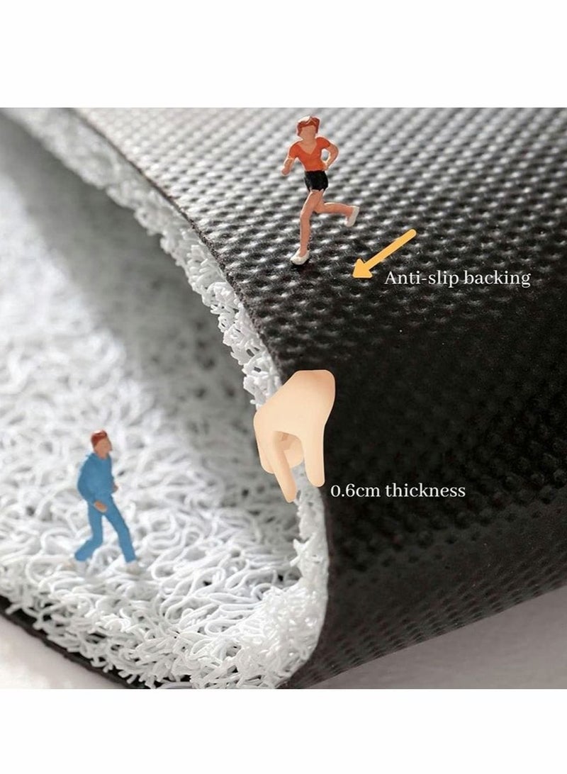 Captaintech Semicircle Door Mat, Creative Half Round Area Rug Anti Slip Door Mat, Welcome Doormat for Front Door Inside Outside Entry, Outdoor Floor Mat Home Decor, Non-Woven Fabric for Home Patio (40X80cm) - Image 4