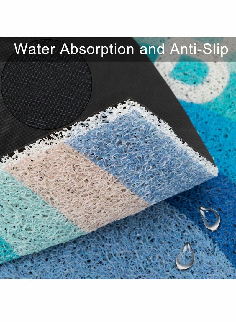 Captaintech Semicircle Door Mat, Creative Half Round Area Rug Anti Slip Door Mat, Welcome Doormat for Front Door Inside Outside Entry, Outdoor Floor Mat Home Decor, Non-Woven Fabric for Home Patio (40X80cm) - Image 5