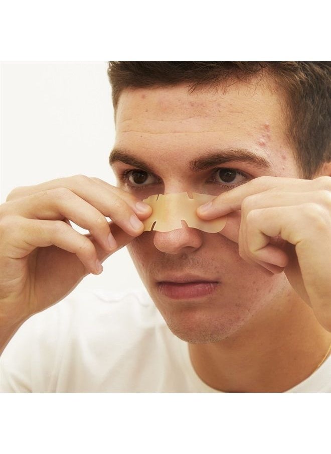 PEACE OUT - Skincare Pores. Hydrocolloid Pore-Refining Nose and Face Strips with Vitamin A to Shrink Enlarged Pores and Remove Excess Oil (4 pore and 4 nose strips) - Image 1