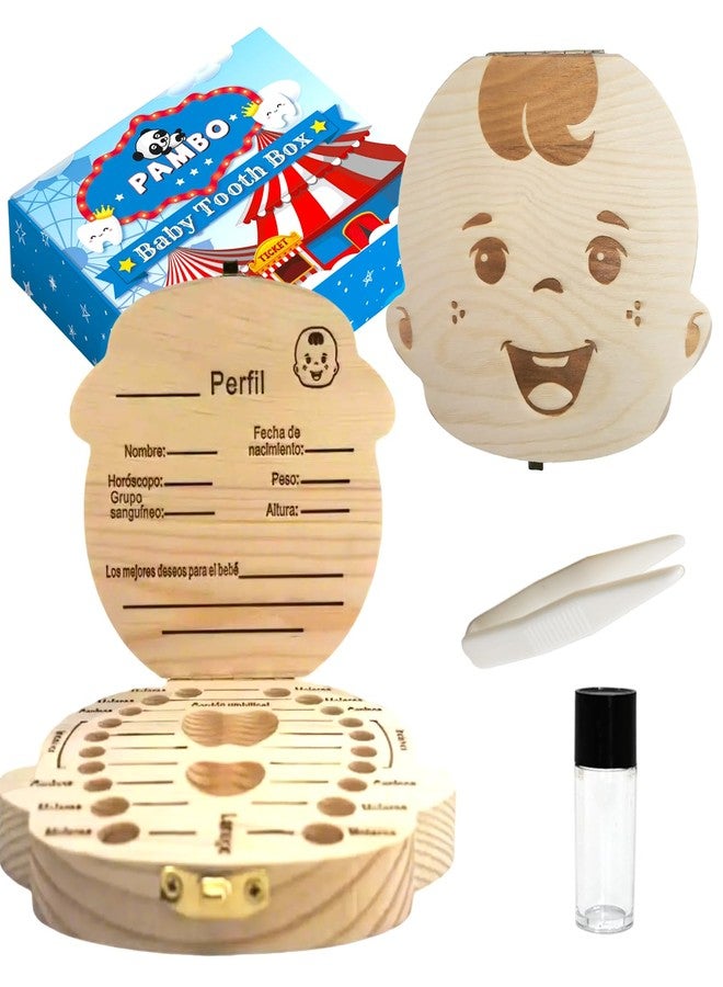 PAMBO Tooth Fairy Box Keepsake For Boys,Tooth Holders for Kids and Baby Shower - Image 1
