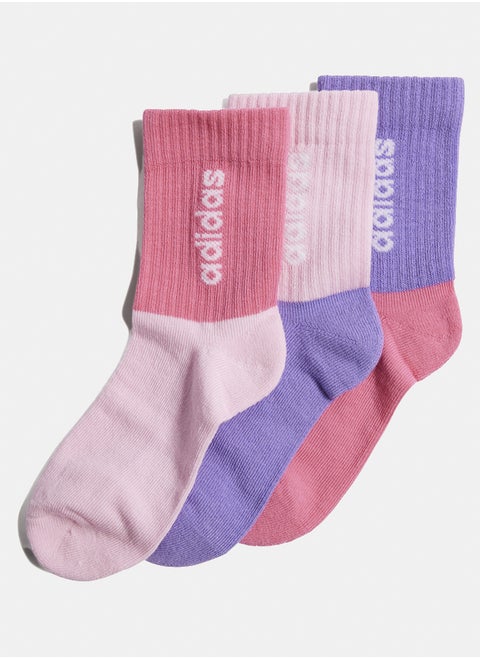 Linear Crew Socks 3 Pairs Kids