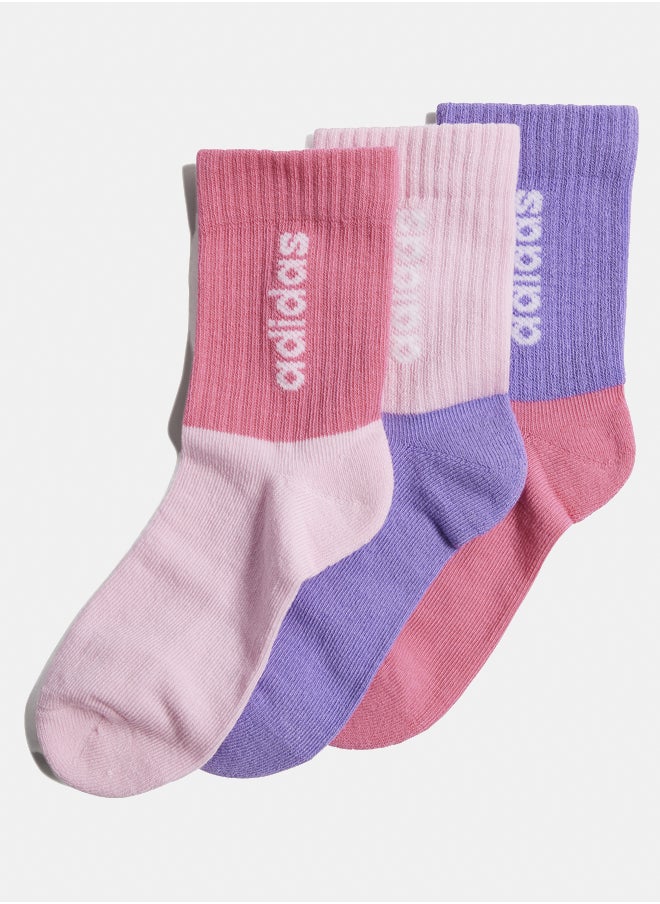 Linear Crew Socks 3 Pairs Kids