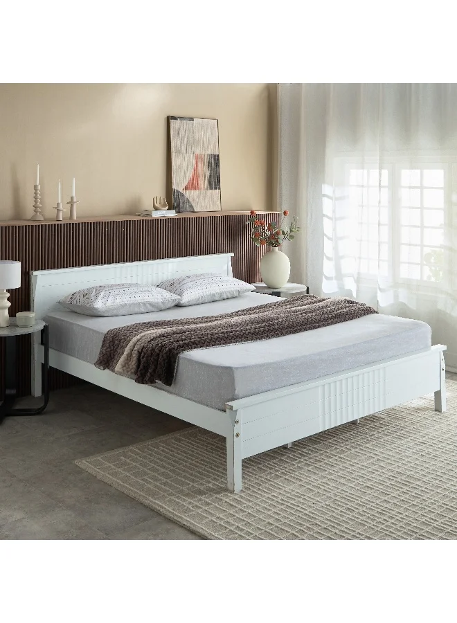 Home Box Madison Luton Cotton Printed Queen Fitted Sheet - 150x200+30 cm