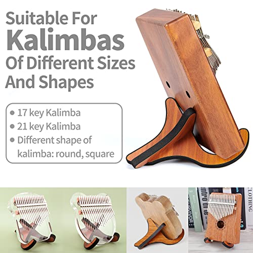 ARLX Kalimba Stand Wood Thumb Piano Display Stand (Mahogany color) - Image 2