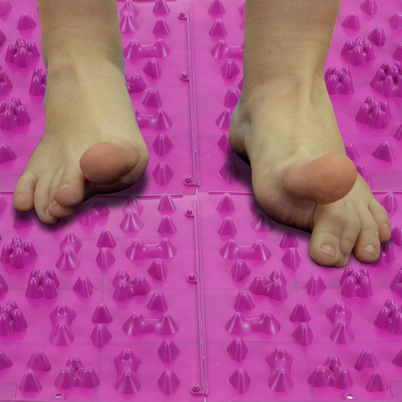 4pcs Acupressure Foot Massage Mat Thick Spine Pebble Plate, 30x40cm Purple Reflexology Pad and Plantar Fasciitis Relief at Home and Office - Image 5