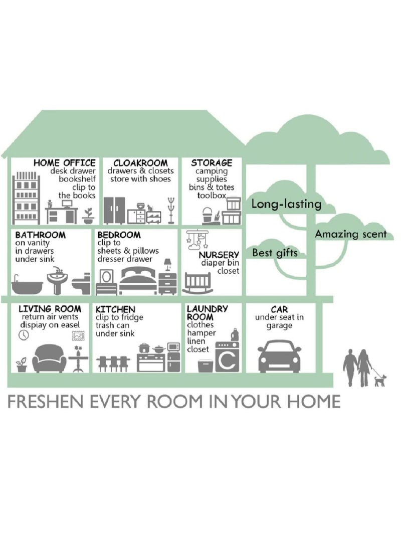 Captaintech Lily Sachet 1Box 12Pcs Lily Dried Flower Bag Scent Sachet Drawer Freshener Jasmine Closet Air Freshener Scented Drawer Deodorizer Freshener for Drawers Closet Home Car Fragrance Product - Image 4