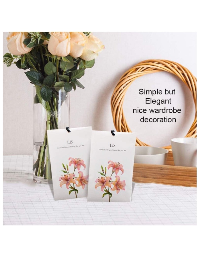 Captaintech Lily Sachet 1Box 12Pcs Lily Dried Flower Bag Scent Sachet Drawer Freshener Jasmine Closet Air Freshener Scented Drawer Deodorizer Freshener for Drawers Closet Home Car Fragrance Product - Image 5