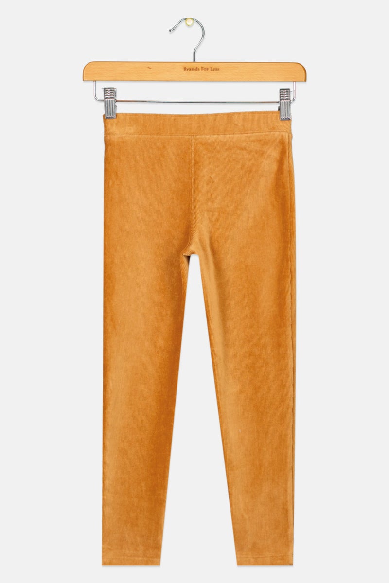 GAP سروال رياضي مخطط للفتيات، تان - Image 2