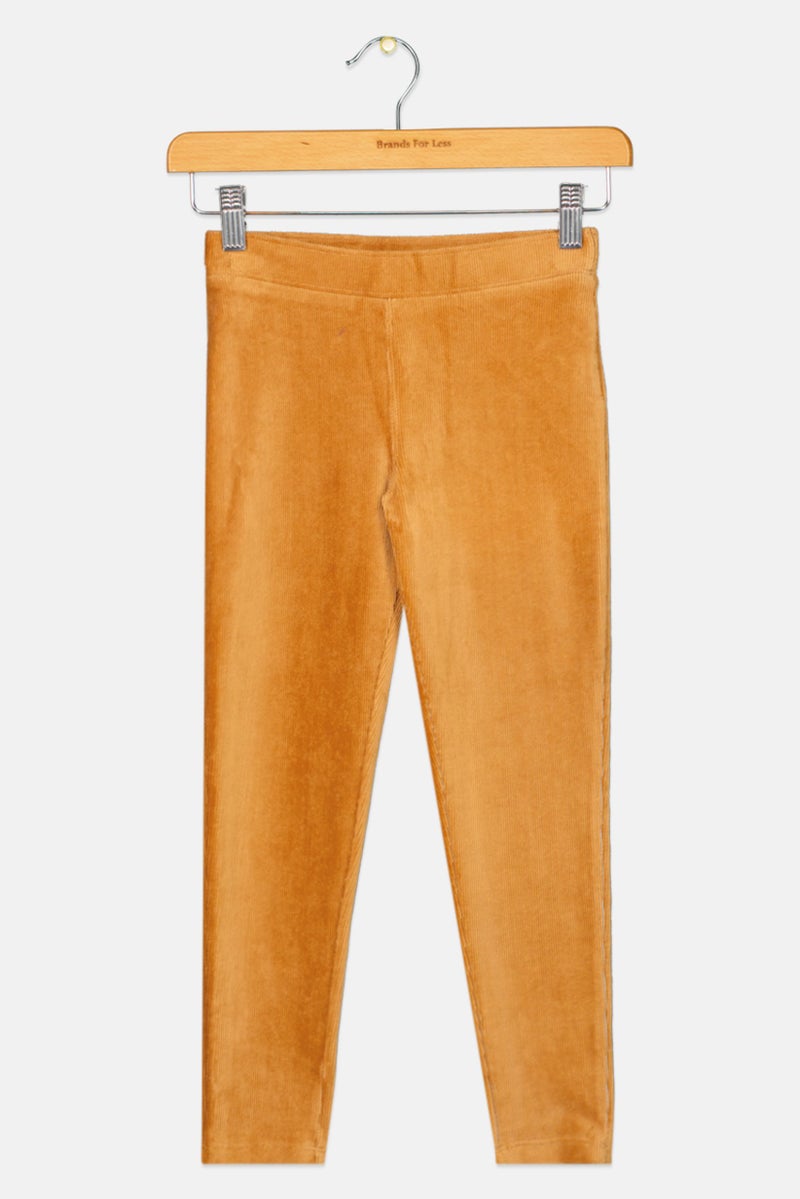 GAP سروال رياضي مخطط للفتيات، تان - Image 1