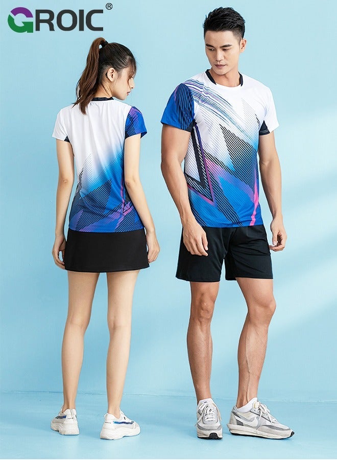 GROIC Women Golf Shirt Set 2 Piece Sleeveless Tops Pleated Skorts Quick Dry with Pocket Suits for Athletic,Quick-drying Badminton Suit Table Tennis and Sportswear - Image 5