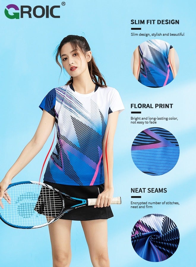 GROIC Women Golf Shirt Set 2 Piece Sleeveless Tops Pleated Skorts Quick Dry with Pocket Suits for Athletic,Quick-drying Badminton Suit Table Tennis and Sportswear - Image 2