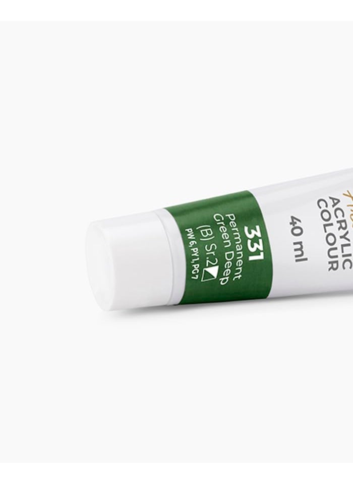 camel Camlin Kokuyo Acrylic Tubes 40ml - Permanent Rose, Raw Umber & Permanent Green Deep  - Image 3