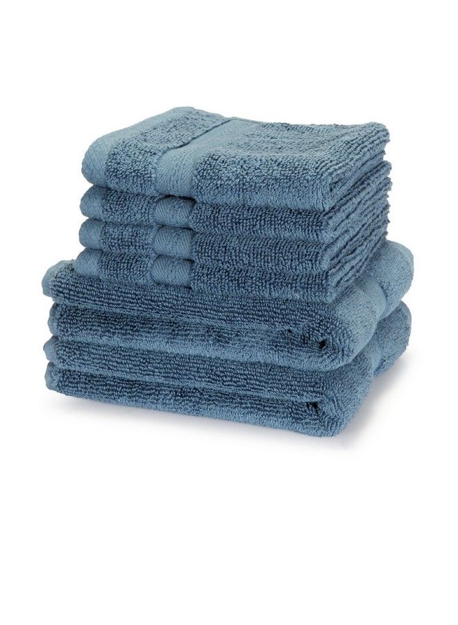 Bianca [6Pc Ultra Soft Zero Twist 100% Cotton Towel (Hygro Tech) 2Pc Hand 4Pc Face (Paradiso) Super Absorbent Fluffy Aerocore Organic Technology For Men Women Gym Kitchen Solidnavy - Image 3