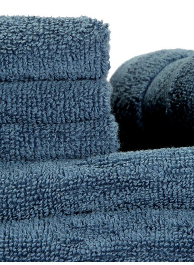 Bianca [6Pc Ultra Soft Zero Twist 100% Cotton Towel (Hygro Tech) 2Pc Hand 4Pc Face (Paradiso) Super Absorbent Fluffy Aerocore Organic Technology For Men Women Gym Kitchen Solidnavy - Image 4