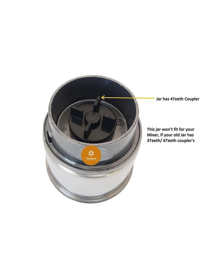 PENTASTARA®- "Chutney jar"(Heavy) Fits-"Bajaj, PREETHI, MORPHY Richards, SUMEET, GANGA, Orient, USHA, Crompton, Life Long, JAIPAN, Cello",Mixer Grinders (400ml Capacity) - Image 4