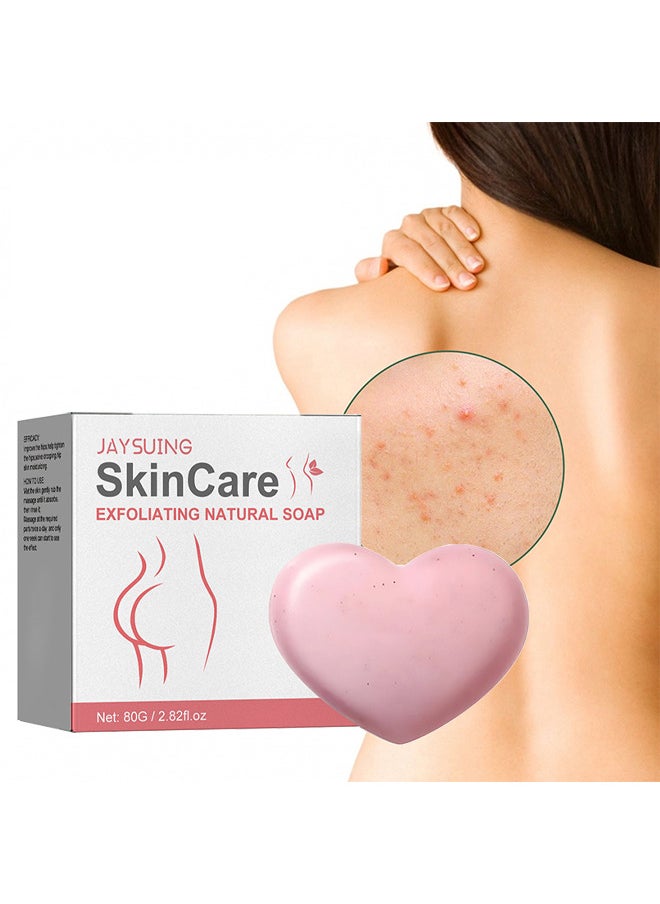 Jaysuing - Vitalizing Salicylic Acid Scrub Soap, Pore Exfoliating, Softening Skin, Anti-blemishes, Removing Acne, Exfoliating, Desalting Acne Mark Moisturizing Skin Cleansing Soap Shower Soap - Image 1