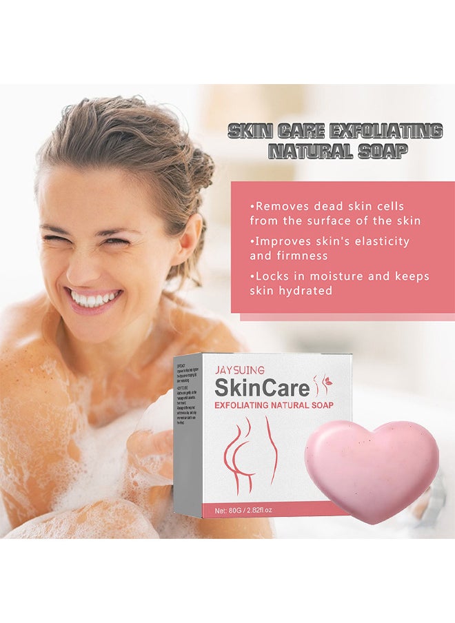Jaysuing - Vitalizing Salicylic Acid Scrub Soap, Pore Exfoliating, Softening Skin, Anti-blemishes, Removing Acne, Exfoliating, Desalting Acne Mark Moisturizing Skin Cleansing Soap Shower Soap - Image 1