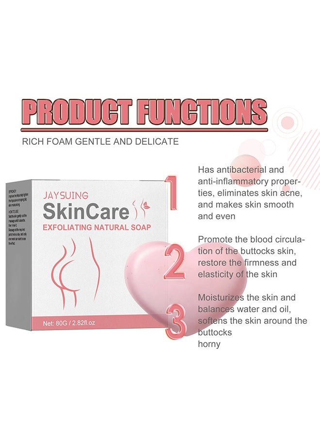 Jaysuing - Vitalizing Salicylic Acid Scrub Soap, Pore Exfoliating, Softening Skin, Anti-blemishes, Removing Acne, Exfoliating, Desalting Acne Mark Moisturizing Skin Cleansing Soap Shower Soap - Image 1