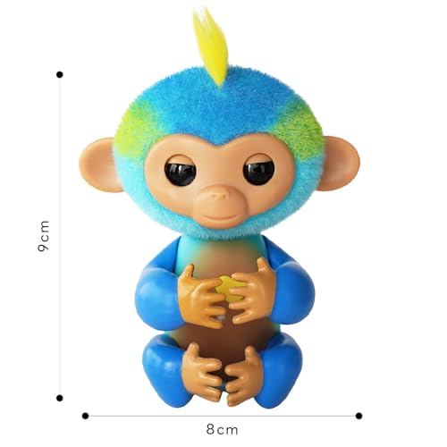 Fingerlings 2023 NEW Interactive Baby Monkey Reacts to Touch – 70+ Sounds & Reactions – Leo (Blue) - Image 3