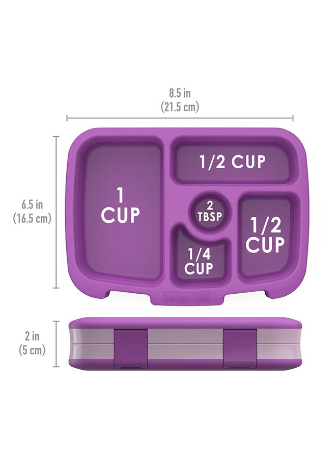 Bentgo Kids Leak-Proof 5-Compartment Bento Lunch Box - Purple