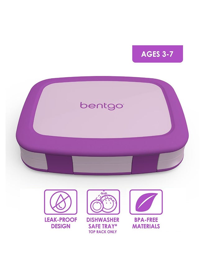 Bentgo Kids Leak-Proof 5-Compartment Bento Lunch Box - Purple