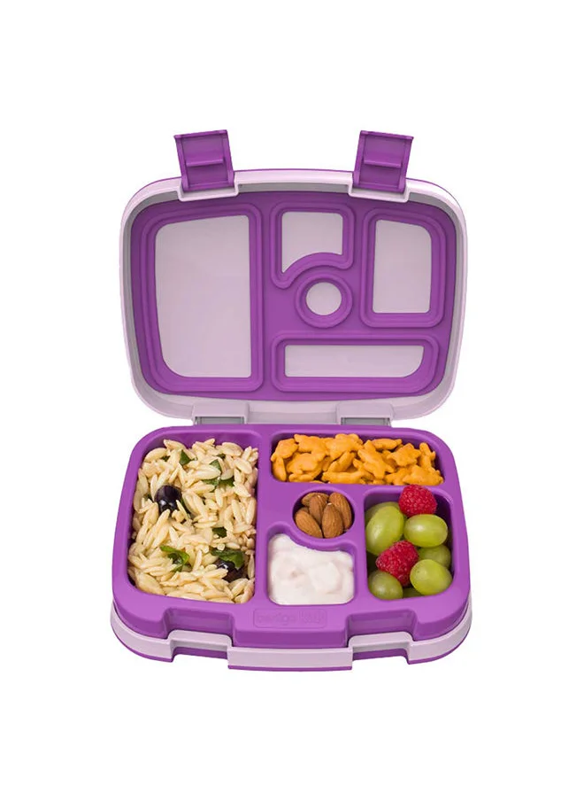 Bentgo Kids Leak Proof, 5 - Compartment Bento - Style Kids Lunch Boxideal Portion Sizes For Ages 3 To 7, Bpa - Free, Dishwasher Safe , Food - Safe Materials (Purple)