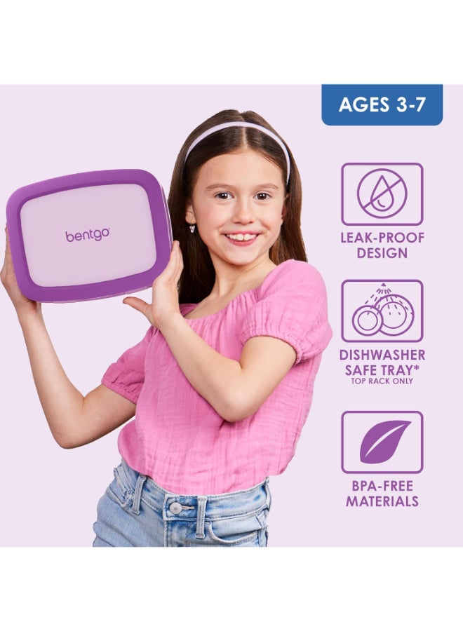 Bentgo Kids Leak-Proof 5-Compartment Bento Lunch Box - Purple