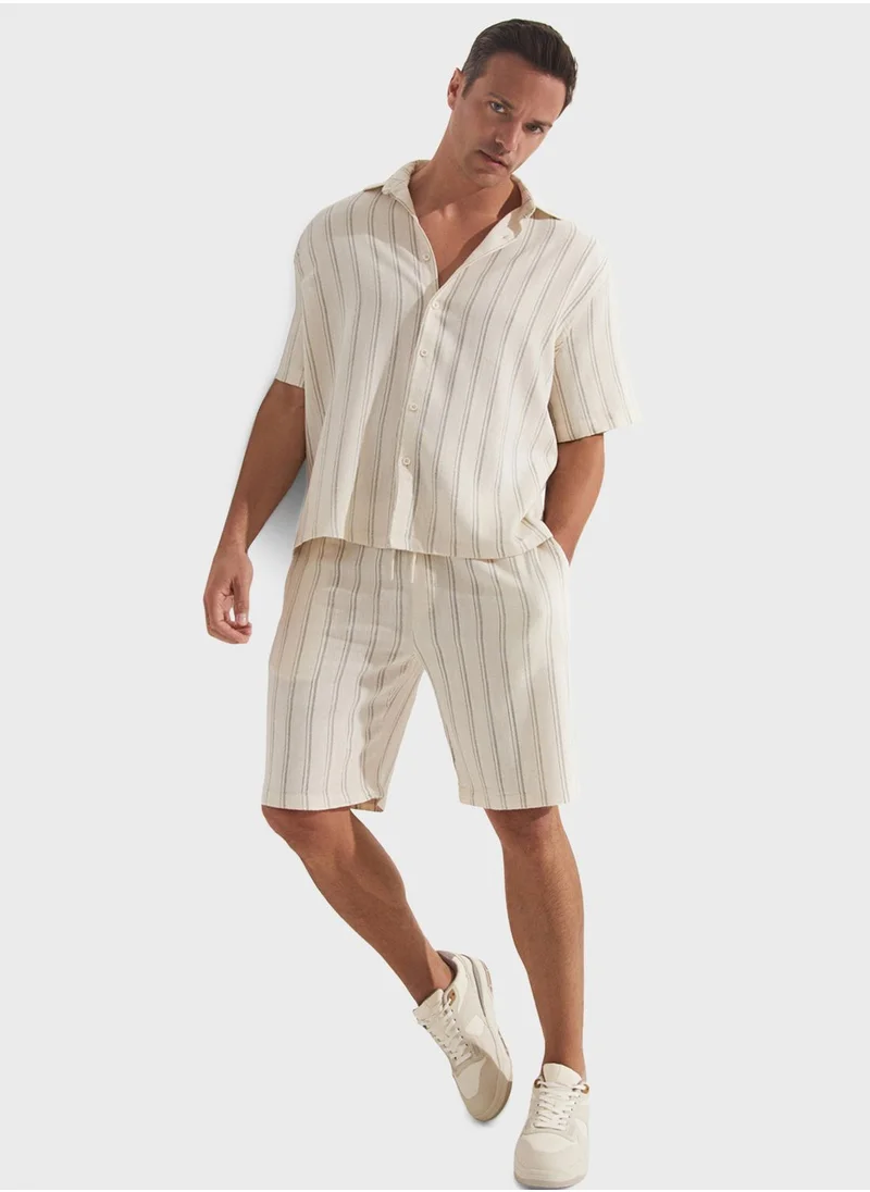 JUNE Striped Regular Fit Shirt