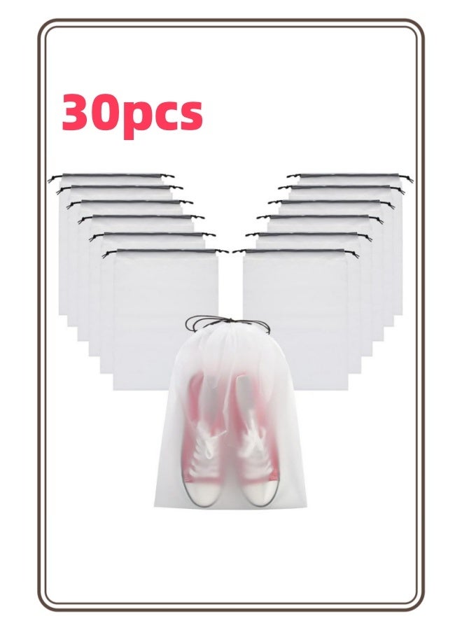 ميكسد 30 قطعة شفافة حبل سحب الأحذية حقيبة السفر حقيبة تخزين 30x40cm - Image 1