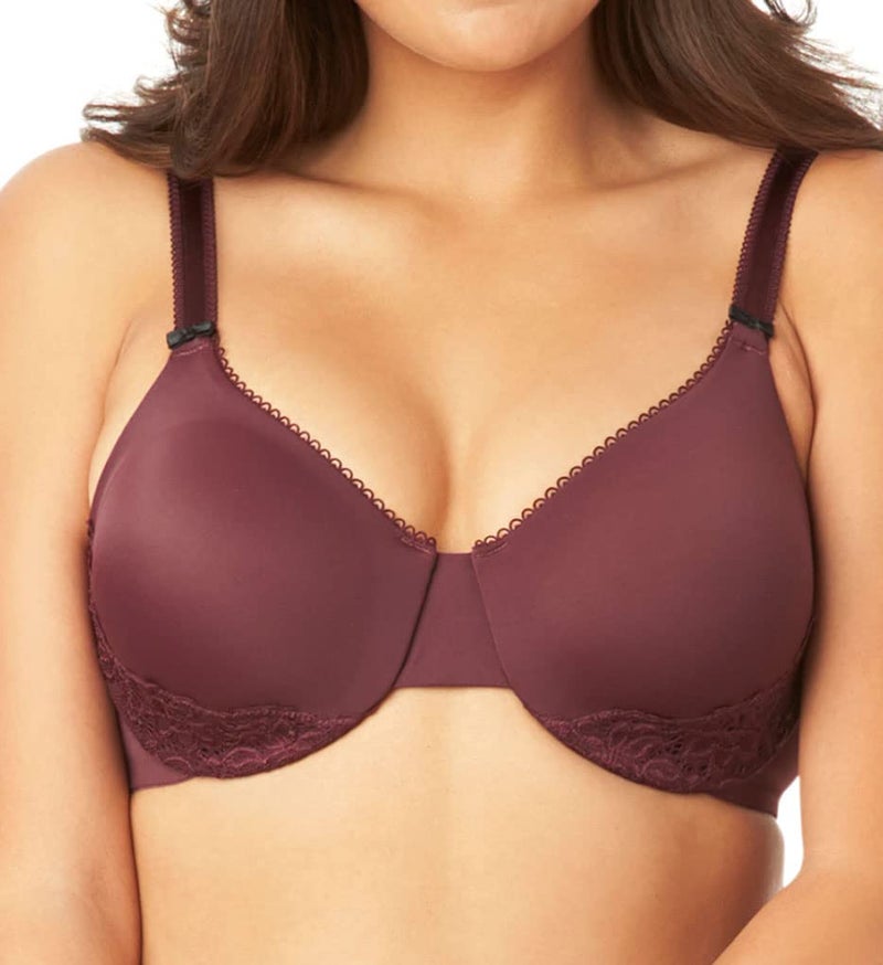 Olga Women's Plus Size Luxury Lift Underwire Bra, Body Tone Lace Dot Print, 42DD - Image 2